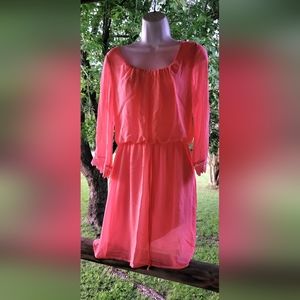 City Triangles beautiful pink/peach summer short dress size med